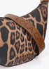 Bandolera Animal Print con Asa Logo Troquelado Marron-Negro LF2604017