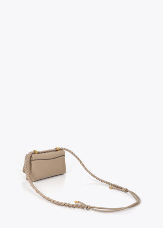 Bandolera con Solapa Asa Trenzada Gris Lola Casademunt