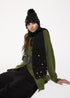 Gorro Tipo Punto con Perlas y Cristales Negro LF2607026