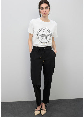 Camiseta Rosco con Strass Blanco Lola Casademunt LS2615103