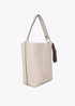 Shopper Efecto Piel con Pompones a Contraste Crudo Lola Casademunt