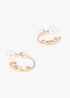 Pendiente Combinado Doble Perla Metal-Blanco Lola Casademunt