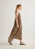 Vestido Largo Tirantes Animal Print Marron-Multicol Lola Casademunt LS2616004