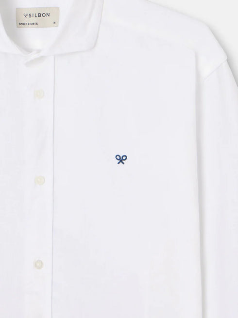 Silbon Camisa Sport Lino Blanca