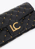 Billetero Efecto Piel Acolchada con Mini Tachas Negro LF2612004