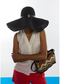 Sombrero de Ala Ancha en Efecto Rafia Negro Lola Casademunt LS2607008
