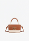 Bandolera con Solapa Efecto Piel Bicolor Crudo-Marron Lola Casademunt LS2604037