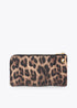 Monedero Doble Efecto Piel Animal Print y Piel Negro-Marron LF2612014