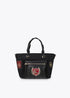 Bandolera Nylon con Parches Negro Lola Casademunt