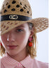 Sombrero Bicolor con Tira Personalizada Crudo-Negro Lola Casademunt LS2607021