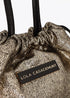 Shopper Tejido Fantasía Combinado con Efecto Piel Dorado Lola Casademunt