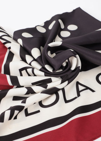 Pañuelo Multi M 90x90cm Negro-Crudo Lola Casademunt