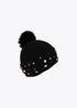 Gorro Tipo Punto con Perlas y Cristales Negro LF2607026