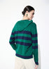 Jersey Rayas Capucha Verde-Azul Lola Casademunt