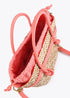 Mini Capazo con Asas y Detalles de Efecto Piel Crudo-Rojo Lola Casademunt LS2604058