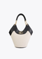 Shopper Desestructurado Efecto Piel y Canvas Bicolor Crudo-Negro Lola Casademunt LS2604035
