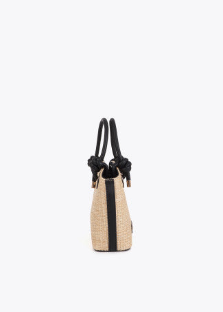 Bolsito Efecto Rafia Combinada con Efecto Piel Crudo Lola Casademunt LS2604064