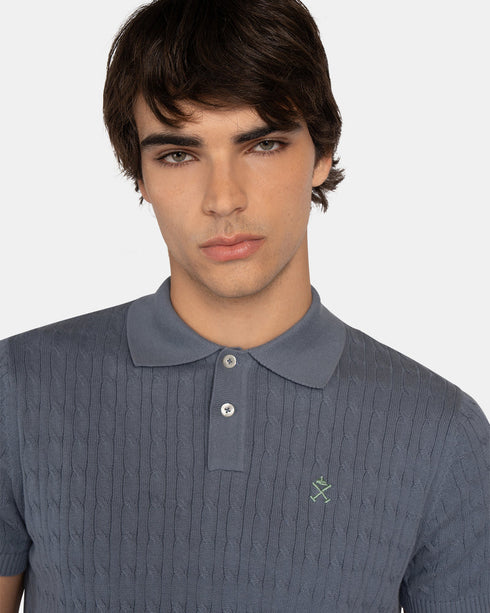 Harper & Neyer Polo Cable Knit Blue Shadow 403326021.000460