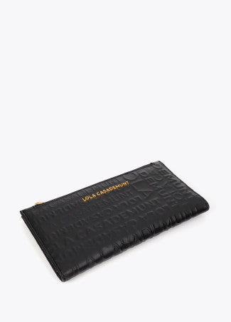 Billetero Básico Logo Pespunte Negro Lola Casademunt