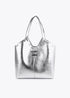 Shopper Metalizado Tachas Rectangulares