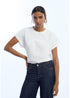 Camiseta Logo Embossing Blanco Lola Casademunt LS2615042