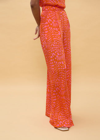 Pantalón Estampado Manchas Rosa-Naranja Lola Casademunt LS2614003