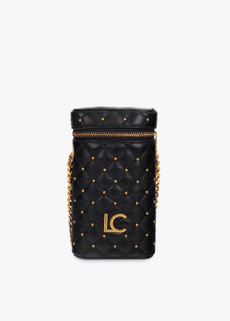 Funda de Móvil Efecto Piel Acolchada con Mini Tachas Negro LF2612005