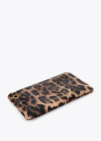Monedero Doble Efecto Piel Animal Print y Piel Negro-Marron LF2612014