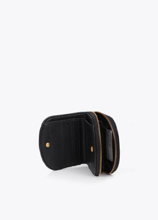 Monedero Efecto Piel Acolchada con Mini Tachas Negro LF2612003