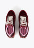 Deportiva con Plataforma Personalizada en Combinación de Materiales y Piel Negro-Rojo Lola Casademunt