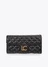 Billetero Efecto Piel Acolchada con Mini Tachas Negro LF2612004