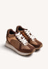 Zapatilla Bronce Piel Cuña Gioseppo