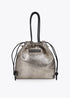 Shopper Tejido Fantasía Combinado con Efecto Piel Dorado Lola Casademunt