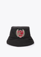 Sombrero Tipo Bucket Acolchado en Nylon con Parches Negro Lola Casademunt