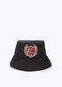 Sombrero Tipo Bucket Acolchado en Nylon con Parches Negro Lola Casademunt