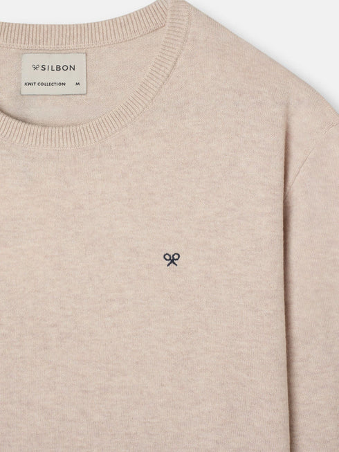Silbon Jersey Cuello Redondo Beige Claro