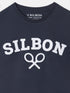 Silbon Camiseta Raqueta Media Azul Marino