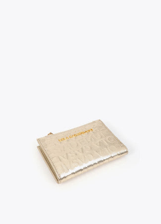 Monedero Básico Logo Pespunte Dorado Lola Casademunt