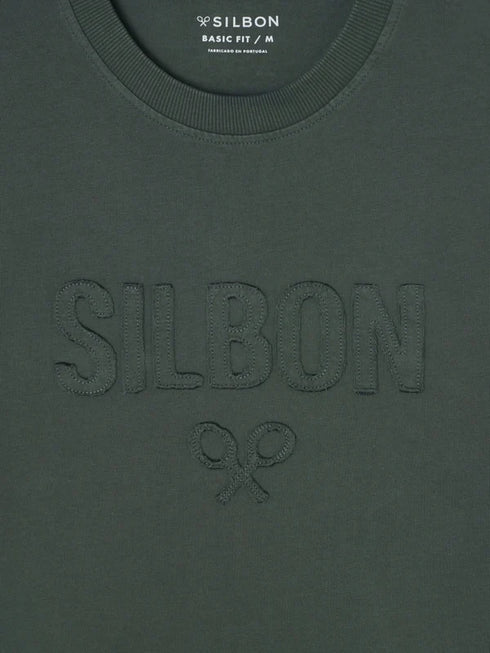 Silbon Camiseta Lisa Minilogo Parche Khaki
