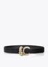 Cinturón Reversible Coco Hebilla Lc Animal Negro-Negro Lola Casademunt