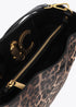 Shopper con Detalle de Cadena y Logo Leopardo Efecto Piel Marron-Negro LF2604085