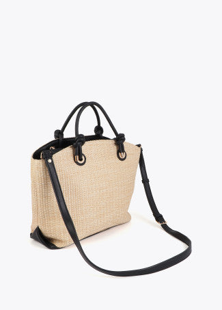 Bolso Tipo Capazo Efecto Rafia Crudo Lola Casademunt LS2604065