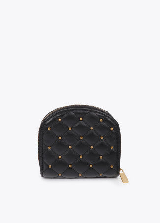 Monedero Efecto Piel Acolchada con Mini Tachas Negro LF2612003