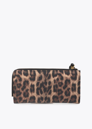 Billetero Efecto Piel Animal Print con Bolsillo Delantero Efecto Piel Negro-Marron LF2612013
