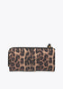 Billetero Efecto Piel Animal Print con Bolsillo Delantero Efecto Piel Negro-Marron LF2612013