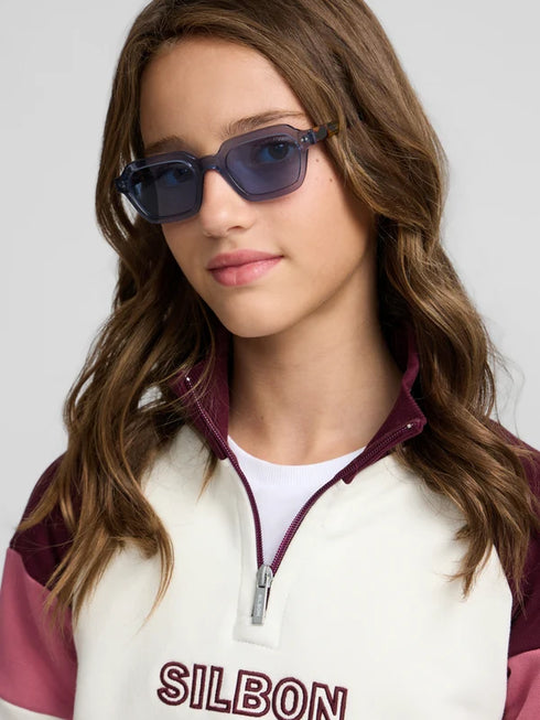 Silbon Sudadera Girl Cuello Alto Tricolor Rosa y Crudo