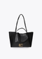 Shopper Efecto Piel Asa Doble Negro Lola Casademunt