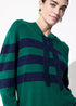 Jersey Rayas Capucha Verde-Azul Lola Casademunt