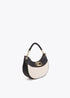 Hobo Efecto Piel y Canvas Bicolor Crudo-Negro Lola Casademunt LS2604036