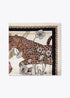 Pañuelo Tigres y Flores 90x90cm Crudo-Negro Lola Casademunt
